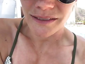Katee Sackhoff open-air breaking selfie