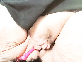 BBW Good-looking MILF all round kitten tail buttplug added to Lush3 spreads Pussy added to Plays all round Hitachi
